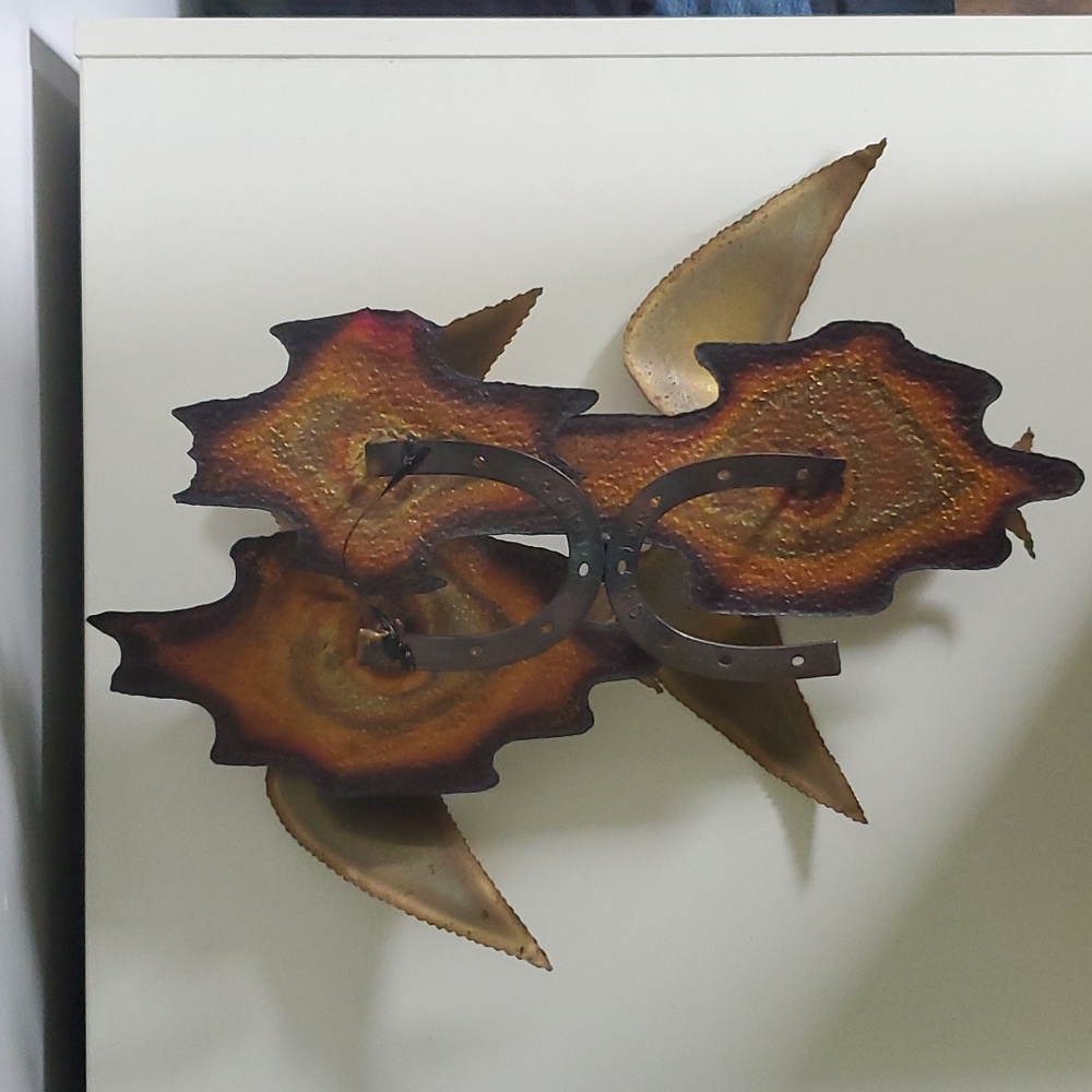 Signed Edward Oliver 1970s Seagulls torched  wall art - Picture 3 of 6